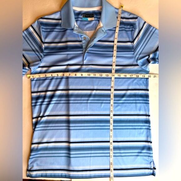 PGA Men’s Tour Pro Series Athletic Fit Golf Polo Shirt Short Sleeve Blue Size S - Picture 6 of 16